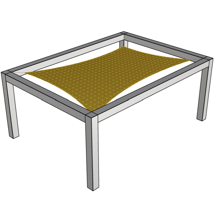 Stretch Sonnensegel 7,5m x 5m sand coated