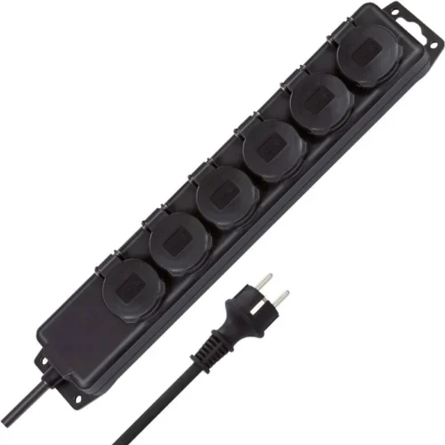 Schuko Verteiler 6-fach 3x 1,5qmm outdoor
